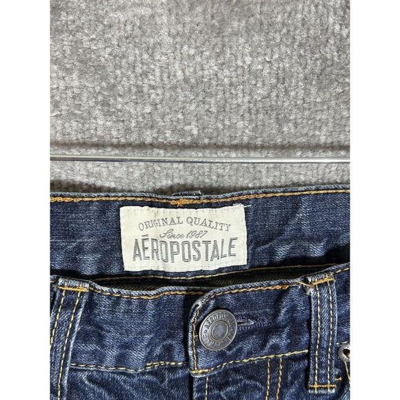 Aeropostale Rivington Skinny Jeans Mens Size 32x32 Distressed Blue Denim Pockets - Picture 3 of 13